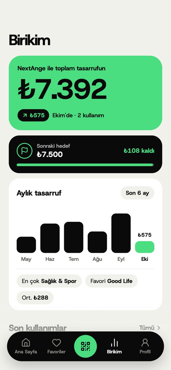 Analizler ekranı